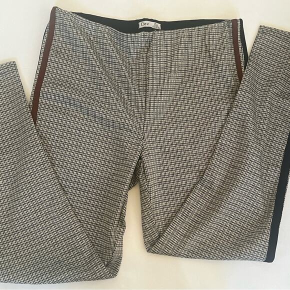 Dex Houndstooth Straight Leg Trousers Size Large - Picture 1 of 7
